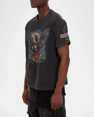 Who Decides War Men's Moon Jersey Cotton T-Shirt | Thumbnail 4 Who Decides War Men's Moon Jersey Cotton T-Shirt | Thumbnail 4