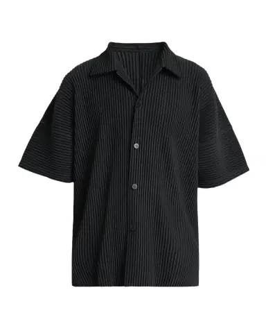 Homme Plissé Issey Miyake Men 's Monthly Colors July Pleated Short-Sleeve Shirt | Thumbnail 1 Homme Plissé Issey Miyake Men 's Monthly Colors July Pleated Short-Sleeve Shirt | Thumbnail 1