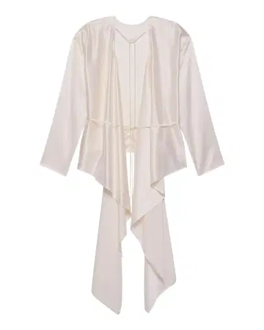 Helmut Lang Draped Silk Satin Scarf Top | Thumbnail 1 Helmut Lang Draped Silk Satin Scarf Top | Thumbnail 1
