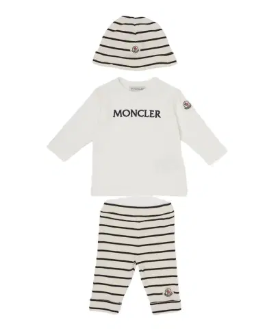 Moncler Kid's T-Shirt, Leggings, and Bonnet Set, Size 0M-12M | Thumbnail 1 Moncler Kid's T-Shirt, Leggings, and Bonnet Set, Size 0M-12M | Thumbnail 1