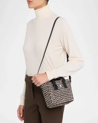 Moncler Caradoc Micro Raffia Crochet Tote Bag | Thumbnail 2 Moncler Caradoc Micro Raffia Crochet Tote Bag | Thumbnail 2
