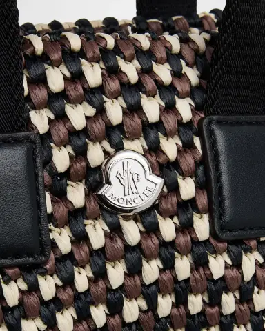 Moncler Caradoc Micro Raffia Crochet Tote Bag | Thumbnail 7 Moncler Caradoc Micro Raffia Crochet Tote Bag | Thumbnail 7