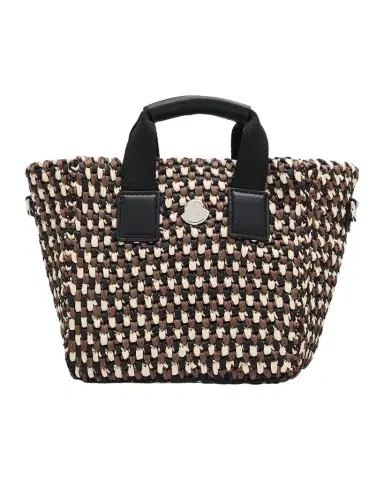 Moncler Caradoc Micro Raffia Crochet Tote Bag | Thumbnail 1 Moncler Caradoc Micro Raffia Crochet Tote Bag | Thumbnail 1