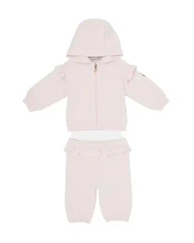 Moncler Girl's Ruffled Cotton Hoodie & Sweatpants Set, Size 3M-3 | Thumbnail 1 Moncler Girl's Ruffled Cotton Hoodie & Sweatpants Set, Size 3M-3 | Thumbnail 1