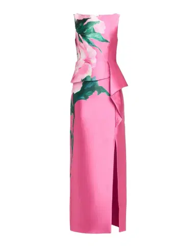 Kay Unger New York Luciana Floral-Print Mikado Column Gown | Thumbnail 1 Kay Unger New York Luciana Floral-Print Mikado Column Gown | Thumbnail 1