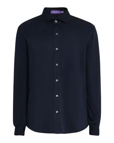 Ralph Lauren Purple Label Washed Piqué Shirt | Thumbnail 1 Ralph Lauren Purple Label Washed Piqué Shirt | Thumbnail 1