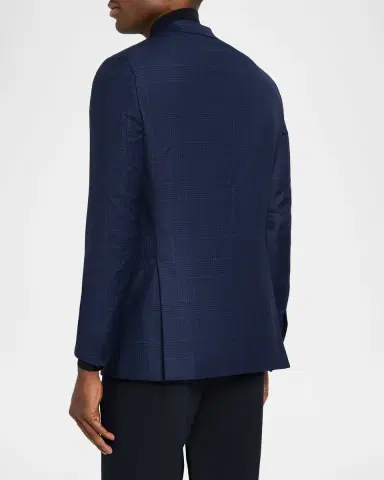 Brioni Men's Wool Plaid Single-Breasted Sport Coat | Thumbnail 3 Brioni Men's Wool Plaid Single-Breasted Sport Coat | Thumbnail 3