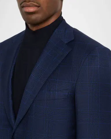 Brioni Men's Wool Plaid Single-Breasted Sport Coat | Thumbnail 5 Brioni Men's Wool Plaid Single-Breasted Sport Coat | Thumbnail 5