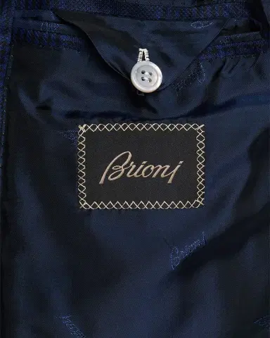 Brioni Men's Wool Plaid Single-Breasted Sport Coat | Thumbnail 6 Brioni Men's Wool Plaid Single-Breasted Sport Coat | Thumbnail 6