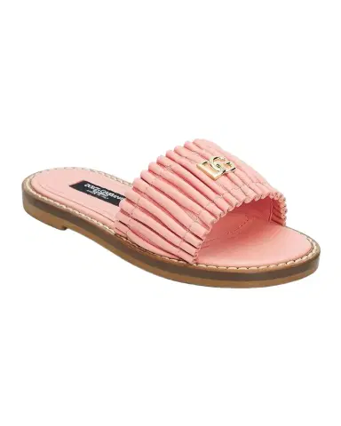 Dolce & Gabbana Girl's Nappa Leather Flat Slide Sandals, Toddler/Kids | Thumbnail 1 Dolce & Gabbana Girl's Nappa Leather Flat Slide Sandals, Toddler/Kids | Thumbnail 1