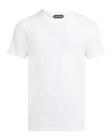 Tom Ford Men's Perforated Ribbed T-Shirt | Thumbnail 1 Tom Ford Men's Perforated Ribbed T-Shirt | Thumbnail 1