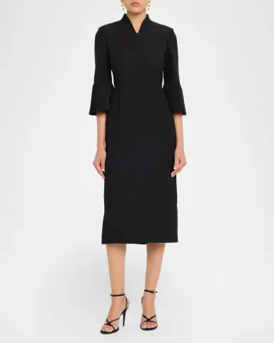 Valentino Garavani Embellished High-Collar Midi Dress | Thumbnail 2 Valentino Garavani Embellished High-Collar Midi Dress | Thumbnail 2