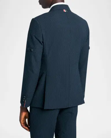Thom Browne Men's Wool Seersucker Single-Breasted Sport Coat | Thumbnail 3 Thom Browne Men's Wool Seersucker Single-Breasted Sport Coat | Thumbnail 3
