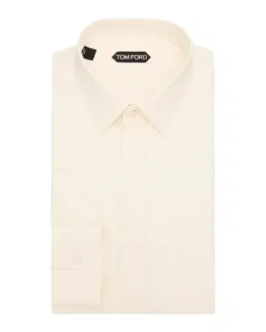 TOM FORD Men's Tonal Polka Dot Lyocell Dress Shirt | Thumbnail 1 TOM FORD Men's Tonal Polka Dot Lyocell Dress Shirt | Thumbnail 1