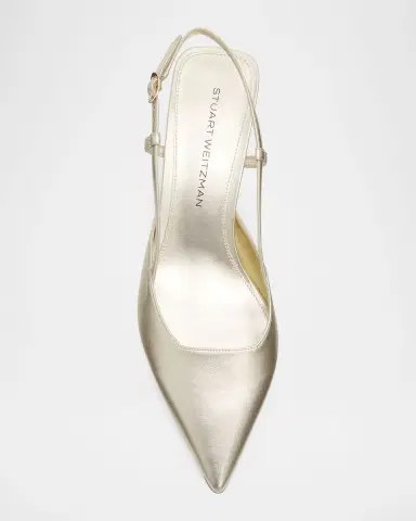 Stuart Weitzman 50mm Vinnie Metallic Leather Slingback Pumps | Thumbnail 5 Stuart Weitzman 50mm Vinnie Metallic Leather Slingback Pumps | Thumbnail 5