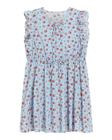 Dolce & Gabbana Girl's Small Rose-Print Cotton Muslin Dress, -14 | Thumbnail 1 Dolce & Gabbana Girl's Small Rose-Print Cotton Muslin Dress, -14 | Thumbnail 1
