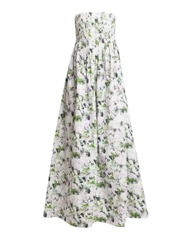 Proenza Schouler White Label Virella Printed Strapless Maxi Dress | Thumbnail 1 Proenza Schouler White Label Virella Printed Strapless Maxi Dress | Thumbnail 1