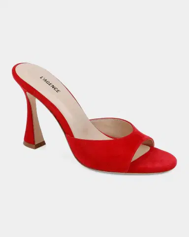 L'Agence 95mm Avery Suede Mules | Thumbnail 5 L'Agence 95mm Avery Suede Mules | Thumbnail 5
