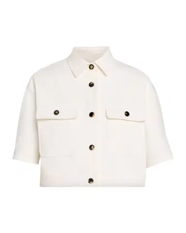 Max Mara Cropped Button-Down Jacket | Thumbnail 1 Max Mara Cropped Button-Down Jacket | Thumbnail 1