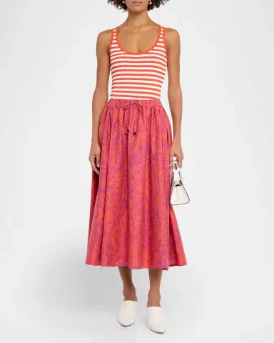 Max Mara Coral Striped Rib Tank Top | Thumbnail 2 Max Mara Coral Striped Rib Tank Top | Thumbnail 2