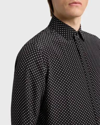 TOM FORD Men's Lyocell Polka Dot French Cuff Sport Shirt | Thumbnail 5 TOM FORD Men's Lyocell Polka Dot French Cuff Sport Shirt | Thumbnail 5