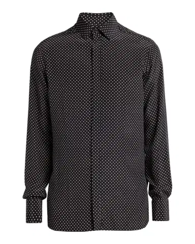 TOM FORD Men's Lyocell Polka Dot French Cuff Sport Shirt | Thumbnail 1 TOM FORD Men's Lyocell Polka Dot French Cuff Sport Shirt | Thumbnail 1