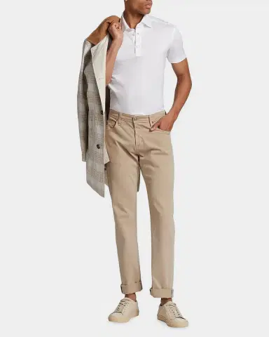 Kiton Men's Cotton Classic-Fit Polo Shirt | Thumbnail 2 Kiton Men's Cotton Classic-Fit Polo Shirt | Thumbnail 2