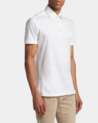 Kiton Men's Cotton Classic-Fit Polo Shirt | Thumbnail 7 Kiton Men's Cotton Classic-Fit Polo Shirt | Thumbnail 7