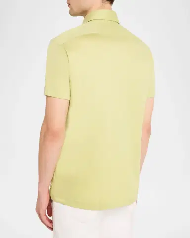 Kiton Men's Cotton Knit Polo Shirt | Thumbnail 3 Kiton Men's Cotton Knit Polo Shirt | Thumbnail 3