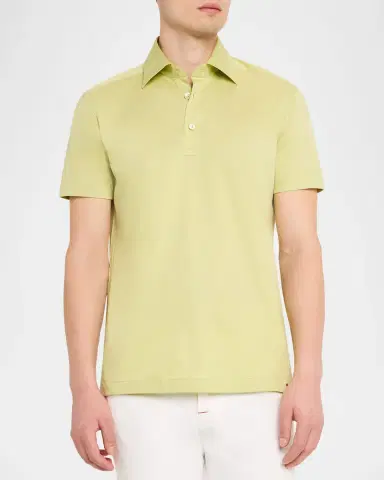 Kiton Men's Cotton Knit Polo Shirt | Thumbnail 4 Kiton Men's Cotton Knit Polo Shirt | Thumbnail 4