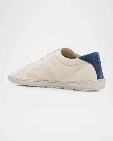 Brunello Cucinelli Men's Suede T-Toe Low-Top Sneakers | Thumbnail 4 Brunello Cucinelli Men's Suede T-Toe Low-Top Sneakers | Thumbnail 4