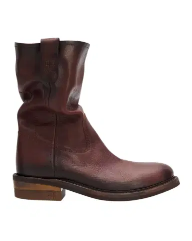 Miu Miu Foule Leather Mid-Calf Boots | Thumbnail 1 Miu Miu Foule Leather Mid-Calf Boots | Thumbnail 1