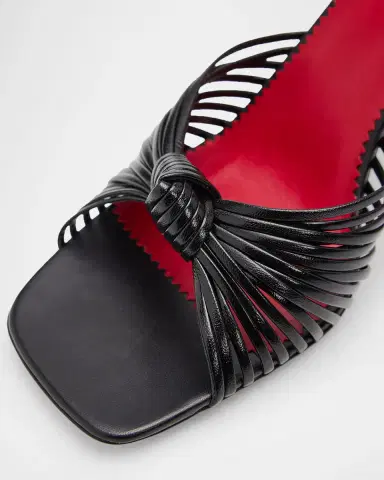 Valentino Garavani 90mm VLogo Anne Leather Block-Heel Sandals | Thumbnail 5 Valentino Garavani 90mm VLogo Anne Leather Block-Heel Sandals | Thumbnail 5