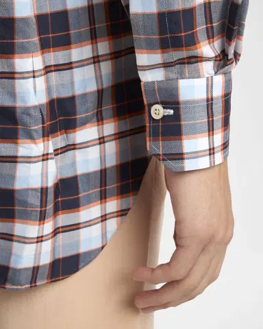 Kiton Men's Check Cotton Button-Down Shirt | Thumbnail 5 Kiton Men's Check Cotton Button-Down Shirt | Thumbnail 5