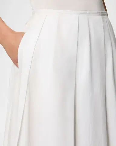 Lafayette 148 New York Pleated Organic Cotton Poplin Midi Skirt | Thumbnail 5 Lafayette 148 New York Pleated Organic Cotton Poplin Midi Skirt | Thumbnail 5