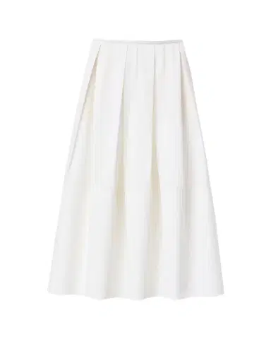 Lafayette 148 New York Pleated Organic Cotton Poplin Midi Skirt | Thumbnail 1 Lafayette 148 New York Pleated Organic Cotton Poplin Midi Skirt | Thumbnail 1