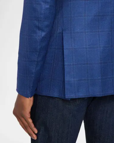 Kiton Men's Wool and Silk Tonal Plaid Sport Coat | Thumbnail 8 Kiton Men's Wool and Silk Tonal Plaid Sport Coat | Thumbnail 8