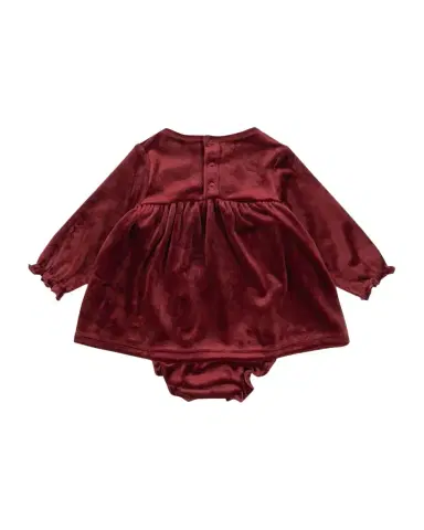 Konges Slojd Girl's Jingle Velvet Romper Dress, Size 3M-3 | Thumbnail 1 Konges Slojd Girl's Jingle Velvet Romper Dress, Size 3M-3 | Thumbnail 1