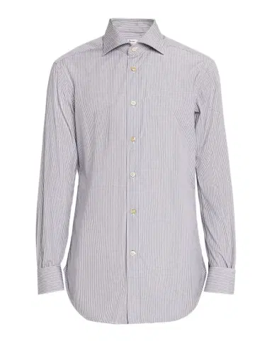 Kiton Men's Micro-Stripe Cotton Shirt | Thumbnail 1 Kiton Men's Micro-Stripe Cotton Shirt | Thumbnail 1