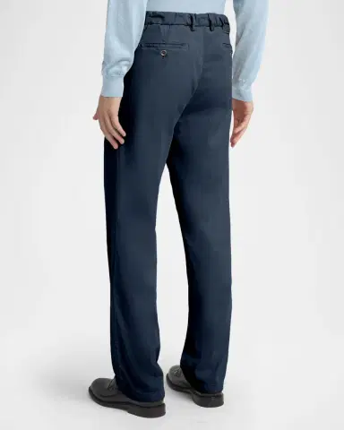 Kiton Men's Lyocell Stretch Straight Leg Flat-Front Pants | Thumbnail 3 Kiton Men's Lyocell Stretch Straight Leg Flat-Front Pants | Thumbnail 3