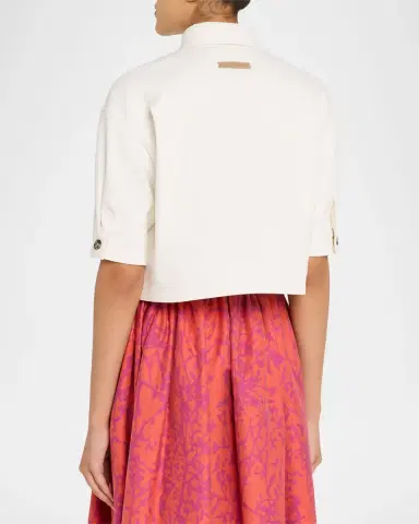Max Mara Cropped Button-Down Jacket | Thumbnail 3 Max Mara Cropped Button-Down Jacket | Thumbnail 3