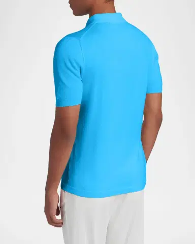 Kiton Men's Cotton Classic-Fit Polo Shirt | Thumbnail 3 Kiton Men's Cotton Classic-Fit Polo Shirt | Thumbnail 3