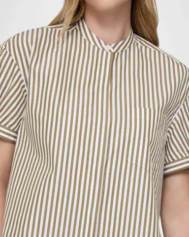Lafayette 148 New York Stripe Poplin Puff-Sleeve Shirt | Thumbnail 4 Lafayette 148 New York Stripe Poplin Puff-Sleeve Shirt | Thumbnail 4