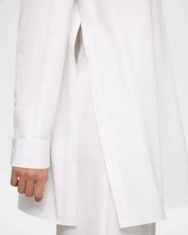 Lafayette 148 New York Convertible Long-Sleeve Poplin Shirt | Thumbnail 4 Lafayette 148 New York Convertible Long-Sleeve Poplin Shirt | Thumbnail 4