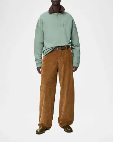 Loewe Men's Print-Embroidered Anagram Sweatshirt | Thumbnail 2 Loewe Men's Print-Embroidered Anagram Sweatshirt | Thumbnail 2