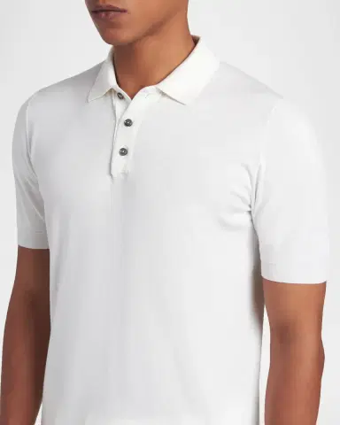 Kiton Men's Cotton Classic-Fit Polo Shirt | Thumbnail 5 Kiton Men's Cotton Classic-Fit Polo Shirt | Thumbnail 5