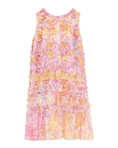 Mac Duggal Girl 's Sleeveless Floral Ruffle Dress, Size 2-14 | Thumbnail 1 Mac Duggal Girl 's Sleeveless Floral Ruffle Dress, Size 2-14 | Thumbnail 1