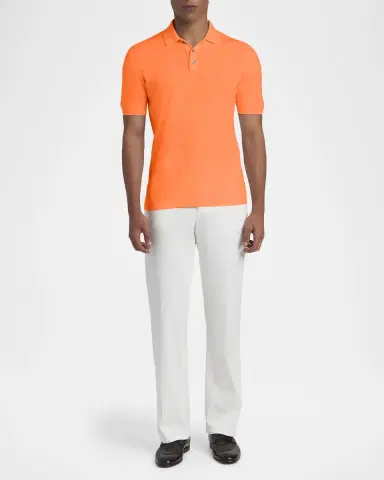 Kiton Men's Cotton Classic-Fit Polo Shirt | Thumbnail 2 Kiton Men's Cotton Classic-Fit Polo Shirt | Thumbnail 2