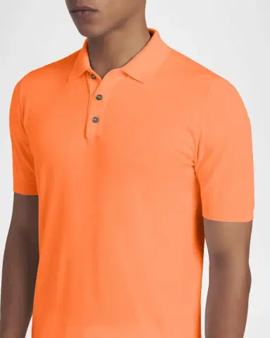 Kiton Men's Cotton Classic-Fit Polo Shirt | Thumbnail 5 Kiton Men's Cotton Classic-Fit Polo Shirt | Thumbnail 5