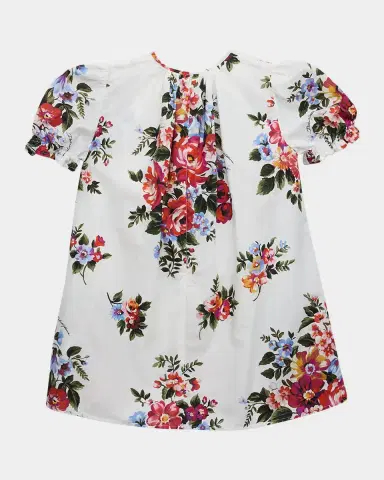 Dolce & Gabbana Girl's Floral-Print Cotton Dress, Size -6 | Thumbnail 2 Dolce & Gabbana Girl's Floral-Print Cotton Dress, Size -6 | Thumbnail 2